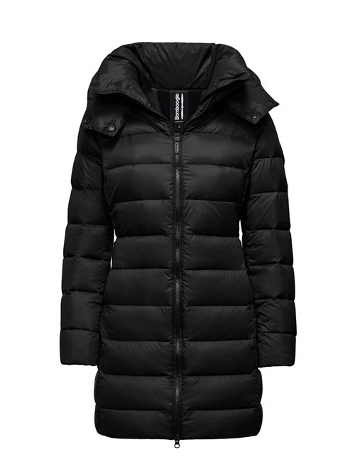 Piumino lungo in nylon stretch con cappuccio staccabile BOMBOOGIE | CW079XMNX5/90